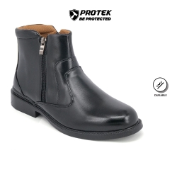 Faux PU Leather Uniform Cadet High Cut Formal Boots Shoes Men FBA731E6 Black PROTEK